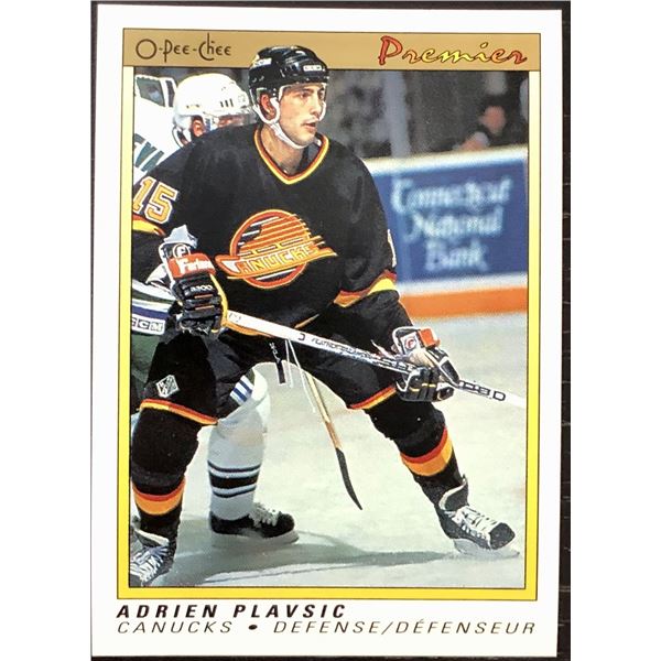 1990-91 O-PEE-CHEE PREMIER NHL ADRIEN PLAVSIC ROOKIE CARD