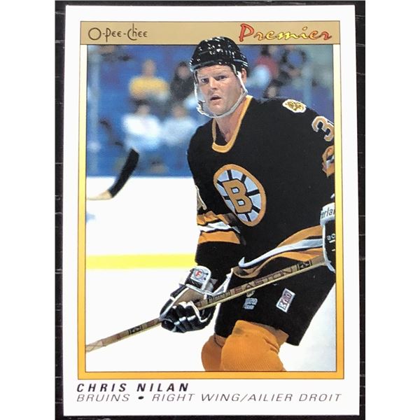 1990-91 O-PEE-CHEE PREMIER NHL CHRIS NILAN