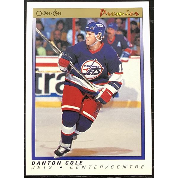 1990-91 O-PEE-CHEE PREMIER NHL DANTON COLE ROOKIE CARD