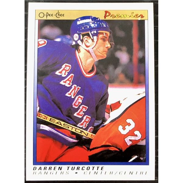 1990-91 O-PEE-CHEE PREMIER NHL DARREN TURCOTTE ROOKIE CARD