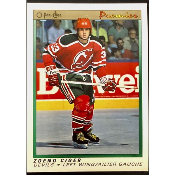 1990-91 O-PEE-CHEE PREMIER NHL ZDENO CIGER ROOKIE CARD