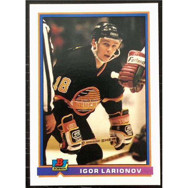 1991-92 BOWMAN IGOR LARIONOV (HOF) ROOKIE CARD