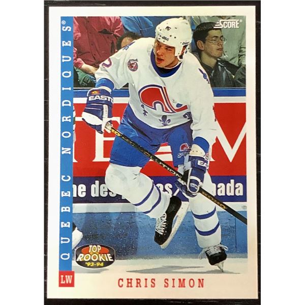 1993-94 SCORE CHRIS SIMON ROOKIE CARD