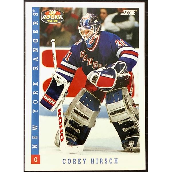 1993-94 SCORE COREY HIRSCH ROOKIE CARD