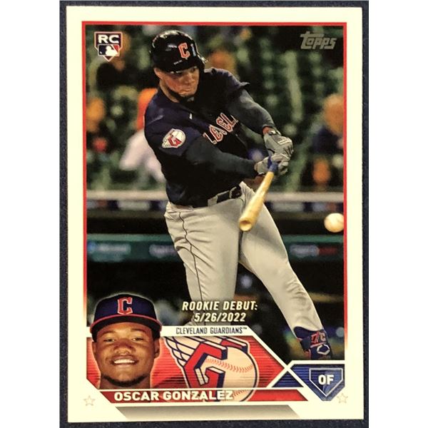 2023 TOPPS OSCAR GONZALEZ ROOKIE CARD