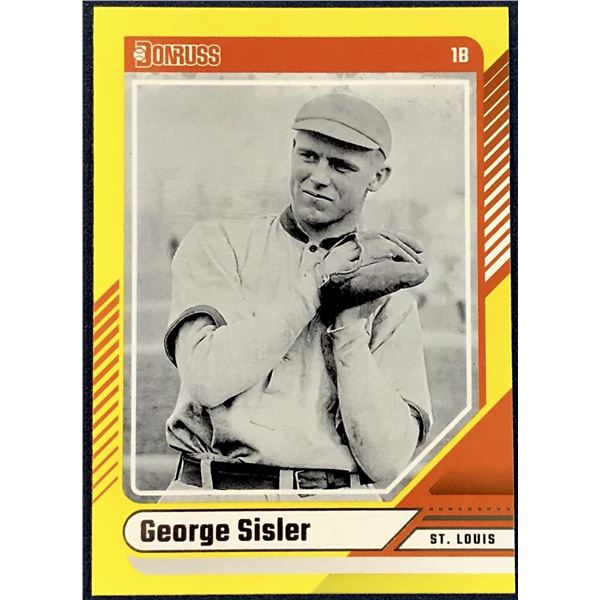 2024 DONRUSS YELLOW SPLASH GEORGE SISLER (HOF)