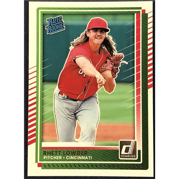 2025 DONRUSS BASEBALL RHETT LOWDER ROOKIE CARD