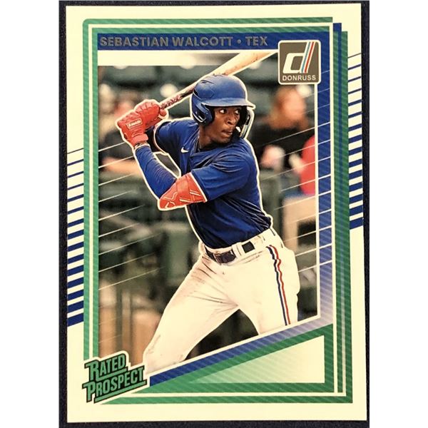 2025 DONRUSS BASEBALL SEBASTIAN WALCOTT ROOKIE CARD