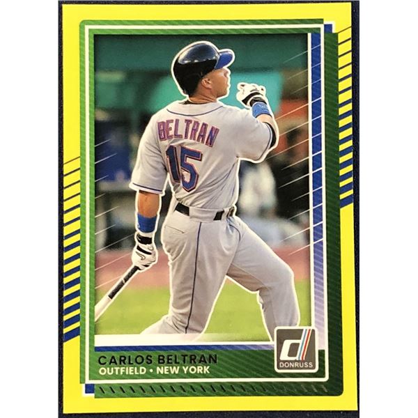 2025 DONRUSS BASEBALL YELLOW FLASH CARLOS BELTRAN (HOF)