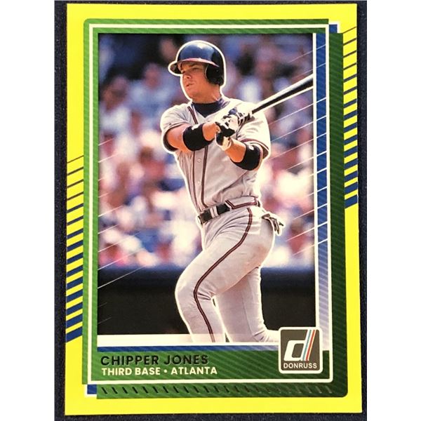 2025 DONRUSS BASEBALL YELLOW FLASH CHIPPER JONES (HOF)