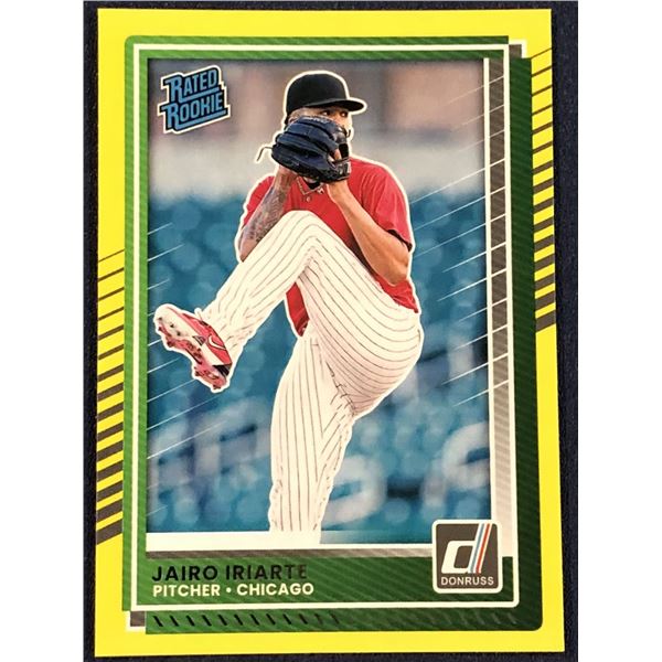 2025 DONRUSS BASEBALL YELLOW FLASH JAIRO IRRARTE ROOKIE CARD