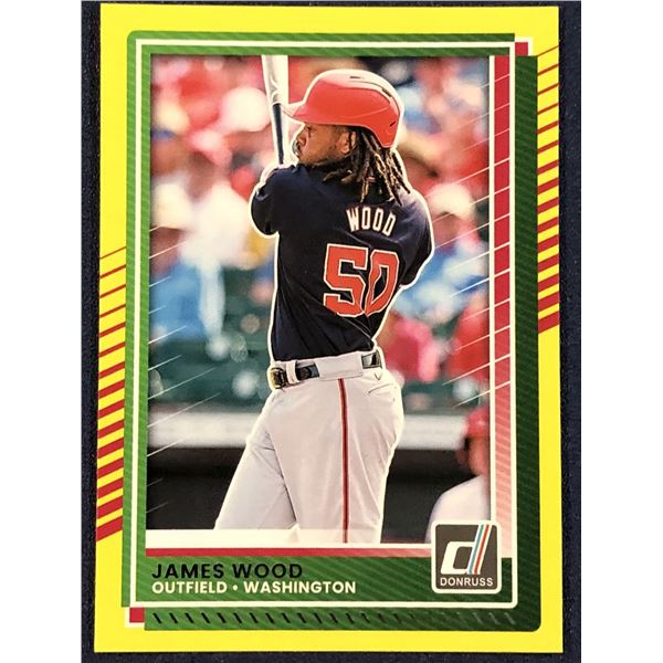 2025 DONRUSS BASEBALL YELLOW FLASH JAMES WOOD ROOKIE CARD