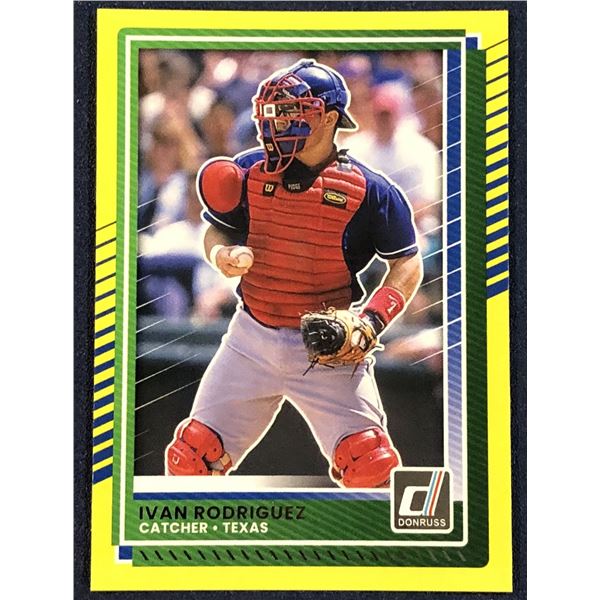 2025 DONRUSS BASEBALL YELLOW FLASH PUDGE RODRIGUEZ (HOF)