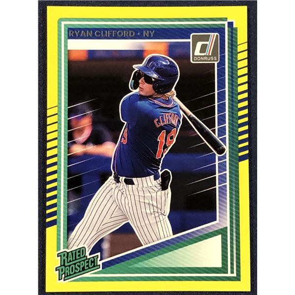 2025 DONRUSS BASEBALL YELLOW FLASH RYAN CLIFFORD ROOKIE CARD
