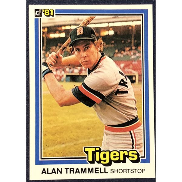 1981 DONRUSS BASEBALL ALAN TRAMMELL (HOF)