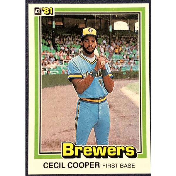 1981 DONRUSS BASEBALL CECIL COOPER