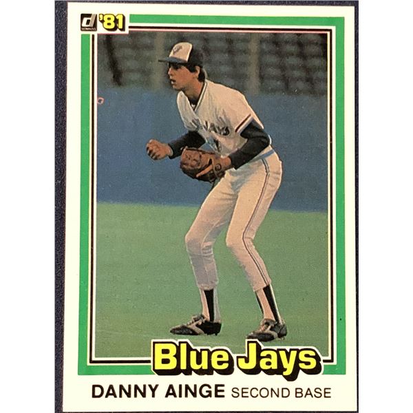 1981 DONRUSS BASEBALL DANNY AINGE
