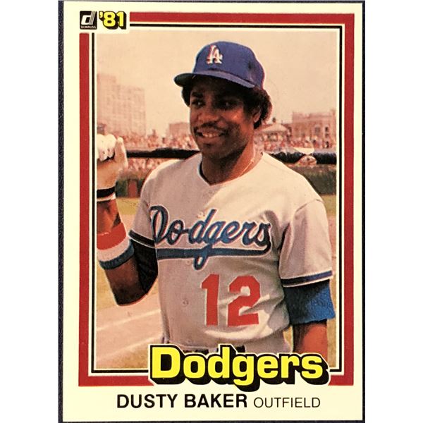 1981 DONRUSS BASEBALL DUSTY BAKER