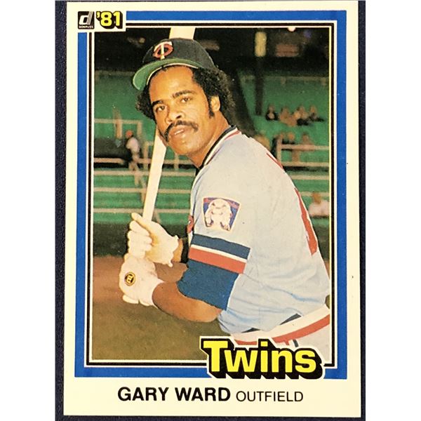 1981 DONRUSS BASEBALL GARY WARD ROOKIE CARD