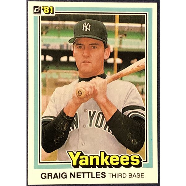 1981 DONRUSS BASEBALL GRAIG NETTLES