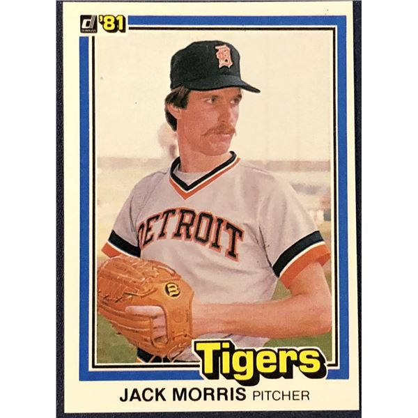 1981 DONRUSS BASEBALL JACK MORRIS (HOF)