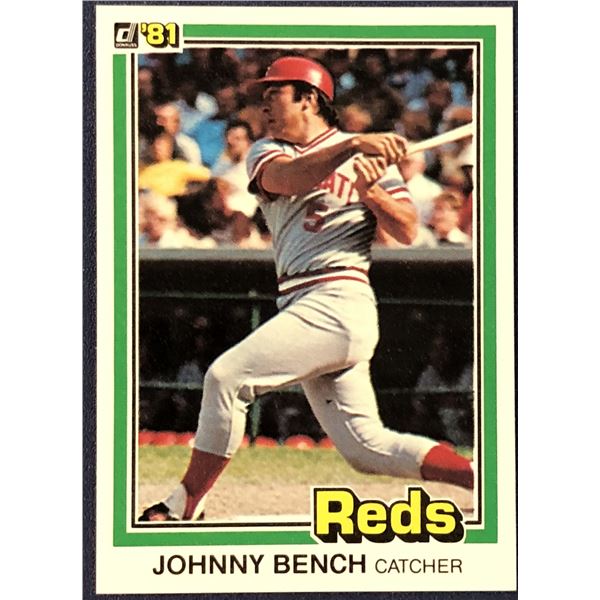 1981 DONRUSS BASEBALL JOHNNY BENCH (HOF)