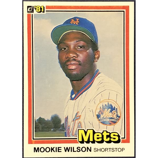 1981 DONRUSS BASEBALL MOOKIE WILSON ROOKIE CARD
