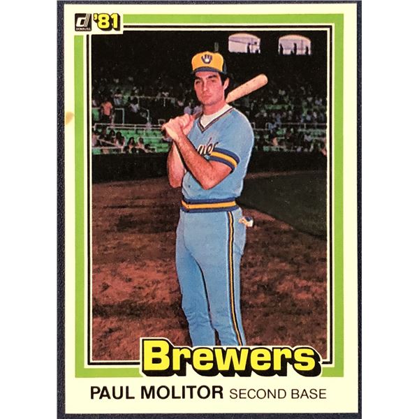 1981 DONRUSS BASEBALL PAUL MOLITOR (HOF)