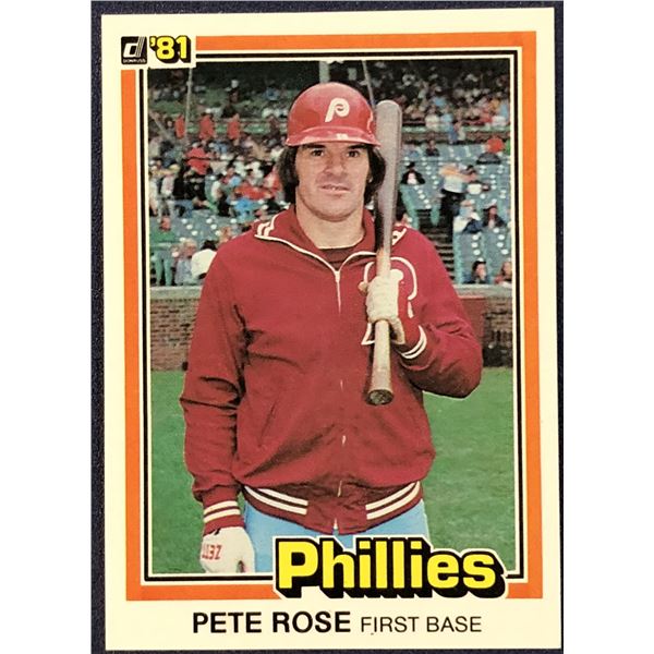 1981 DONRUSS BASEBALL PETE ROSE