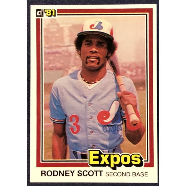 1981 DONRUSS BASEBALL RODNEY SCOTT