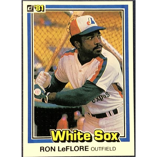 1981 DONRUSS BASEBALL RON LeFLORE