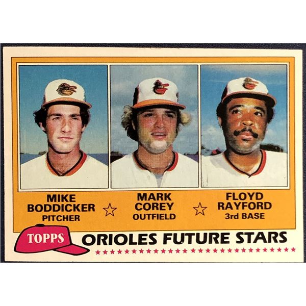 1981 TOPPS MIKE BODDICKER ROOKIE CARD