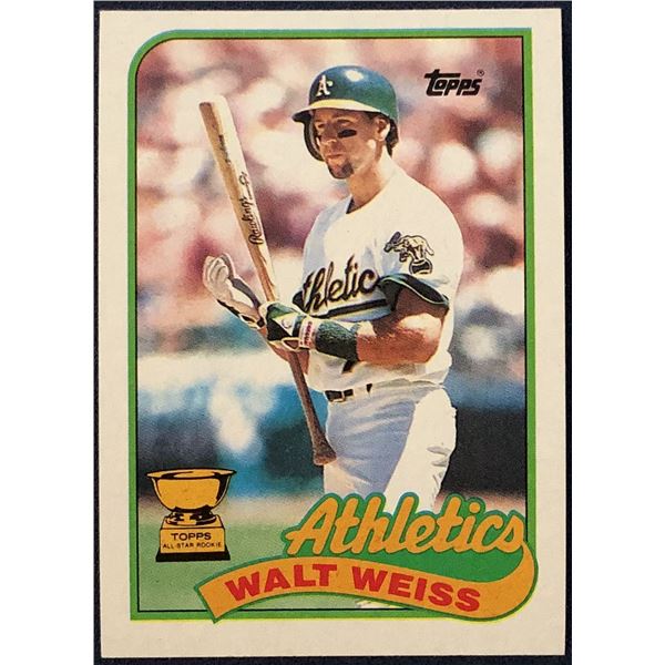 1989 TOPPS WALT WEISS ROOKIE CARD