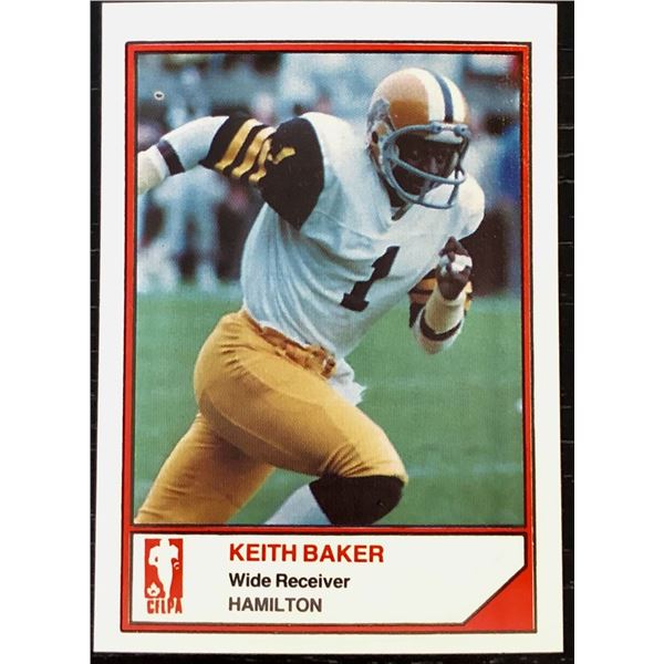1984 JOGO CFL FOOTBALL KEITH BAKER