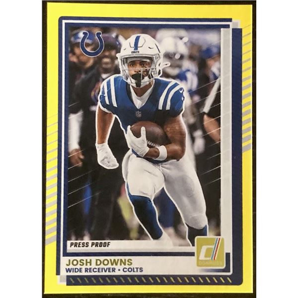 2025 DONRUSS PRESS PROOF YELLOW FLASH JOSH DOWNS