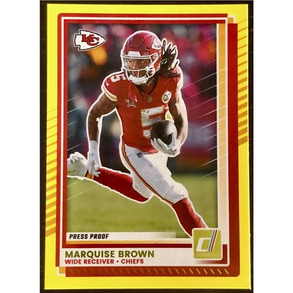 2025 DONRUSS PRESS PROOF YELLOW FLASH MARQUISE BROWN
