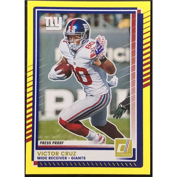 2025 DONRUSS PRESS PROOF YELLOW FLASH VICTOR CRUZ
