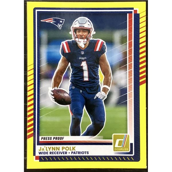 2025 DONRUSS YELLOW FLASH Ja'LYNN POLK ROOKIE CARD