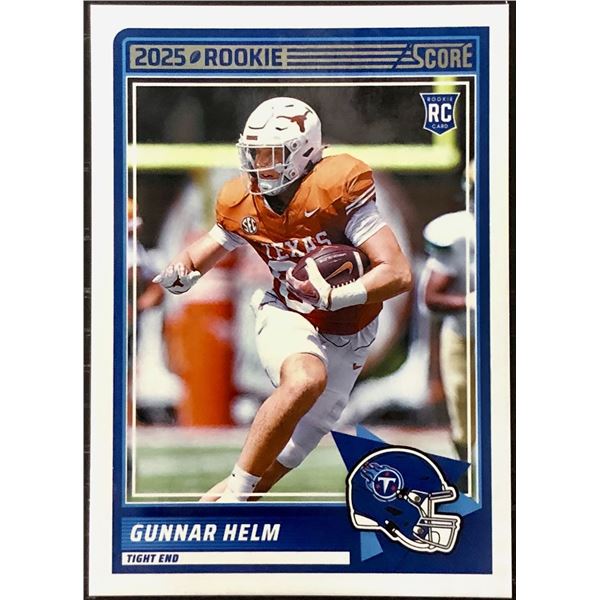 2025 PANINI SCORE GUNNAR HELM ROOKIE CARD