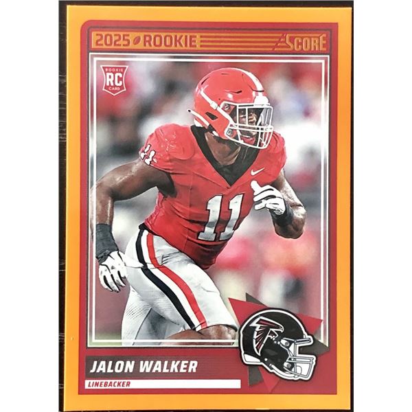 2025 PANINI SCORE ORANGE PARALLEL JALON WALKER ROOKIE CARD