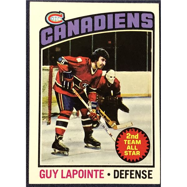 1976-77 TOPPS NHL HOCKEY GUY LAPOINTE (HOF)
