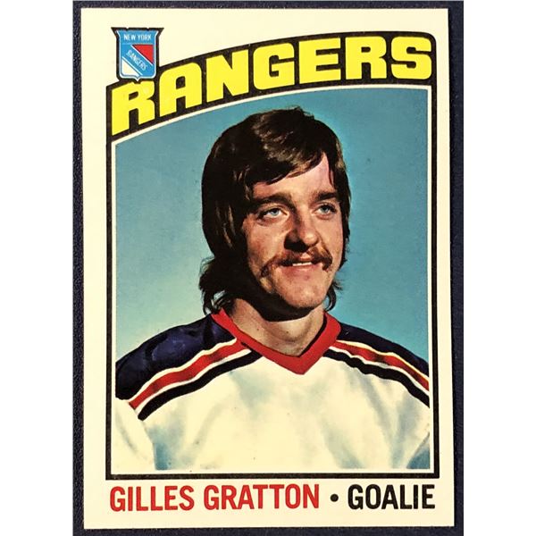 1976-77 TOPPS NHL HOCKEY GILLES GRATTON ROOKIE CARD