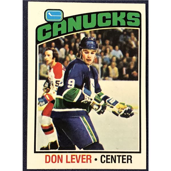 1976-77 TOPPS NHL HOCKEY DON LEVER