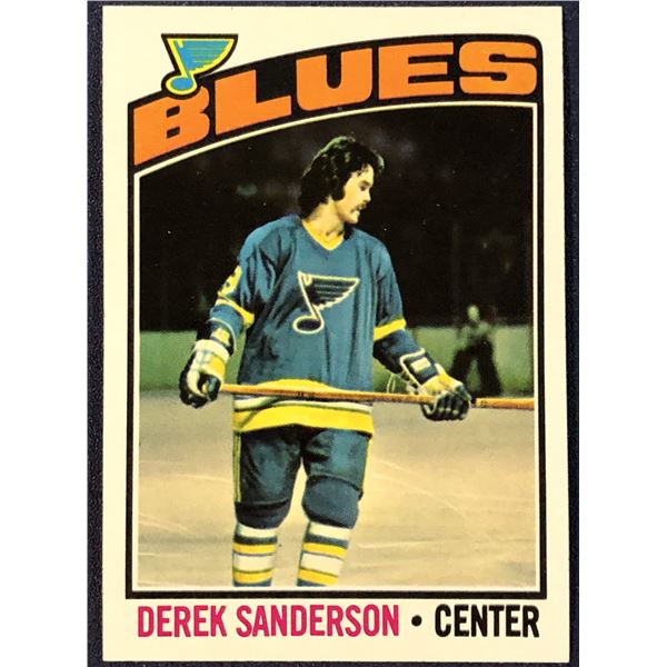 1976-77 TOPPS NHL HOCKEY DEREK SANDERSON