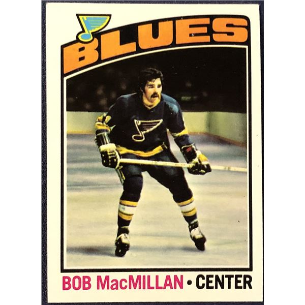 1976-77 TOPPS NHL HOCKEY BOB MacMILLAN ROOKIE CARD