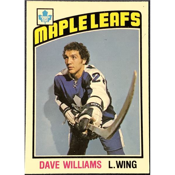 1976-77 O-PEE-CHEE NHL HOCKEY TIGER WILLIAMS