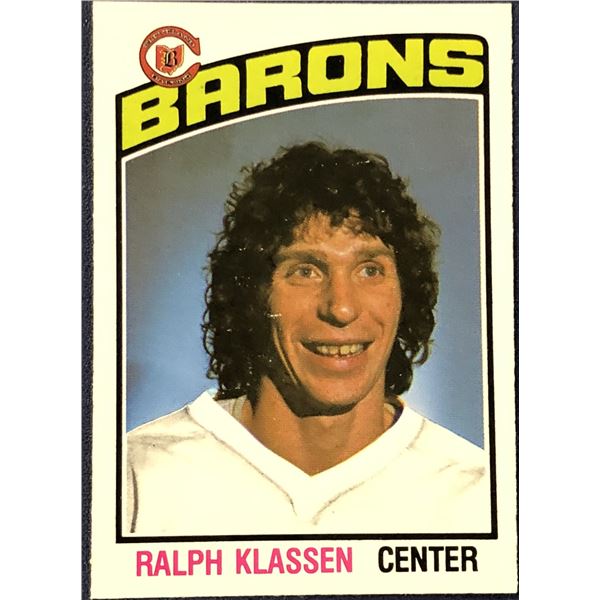 1976-77 O-PEE-CHEE NHL HOCKEY RALPH KLASSEN ROOKIE CARD