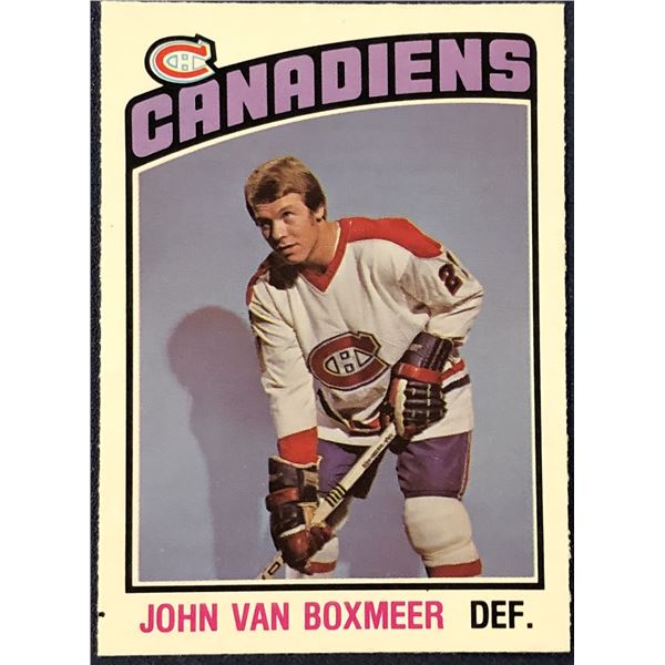 1976-77 O-PEE-CHEE NHL HOCKEY JOHN VAN BOXMEER ROOKIE CARD