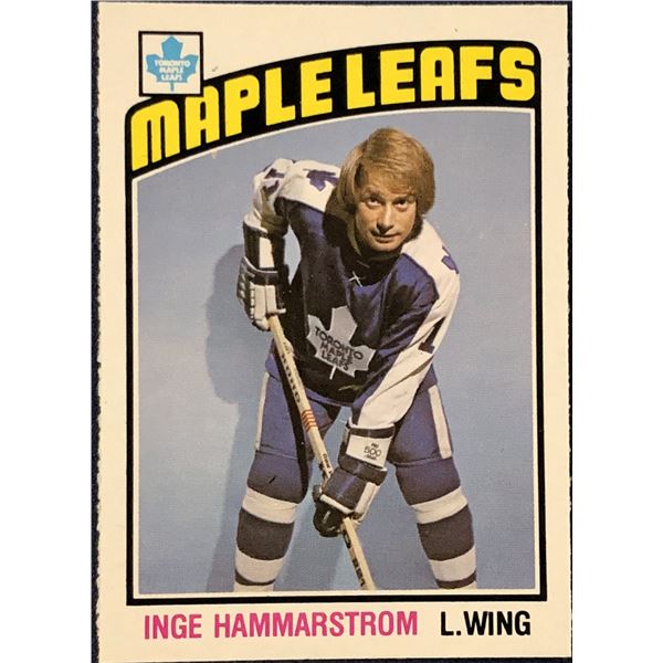 1976-77 O-PEE-CHEE NHL HOCKEY INGE HAMMARSTROM