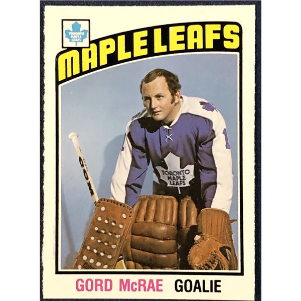 1976-77 O-PEE-CHEE NHL HOCKEY GORD McRAE